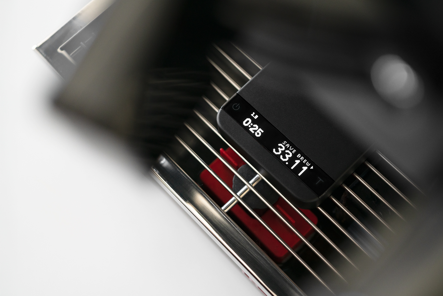 Top View of Pyxis Black on espresso grate