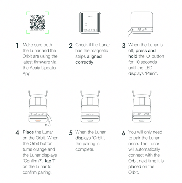 Product specifications for Lunar – Acaia Help Center